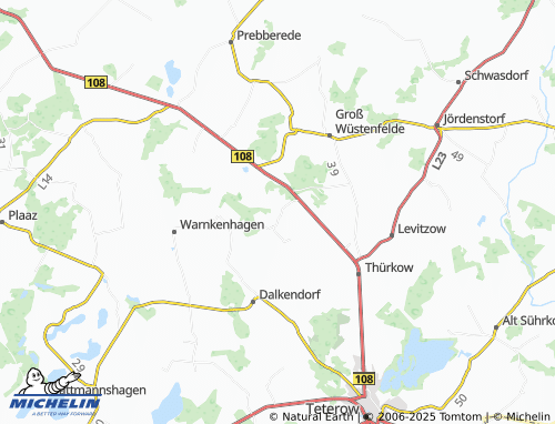 MICHELIN Tellow map - ViaMichelin