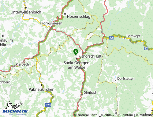 MICHELIN Sankt Georgen am Walde map - ViaMichelin