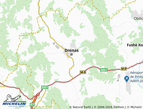 MICHELIN-Landkarte Drenas - ViaMichelin