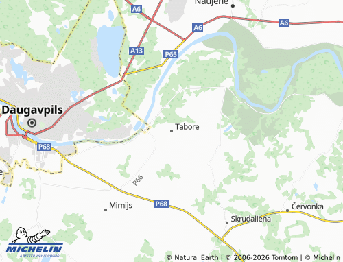 Mapa MICHELIN Tabores pagasts - ViaMichelin