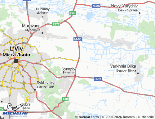 Mapa MICHELIN Pidbirtsi - ViaMichelin