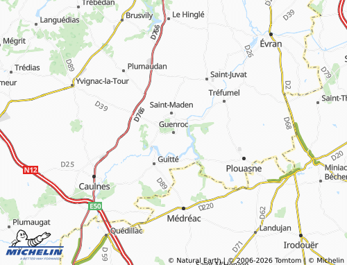 MICHELIN Guenroc map - ViaMichelin