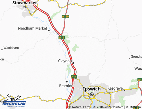MICHELIN Barham map - ViaMichelin