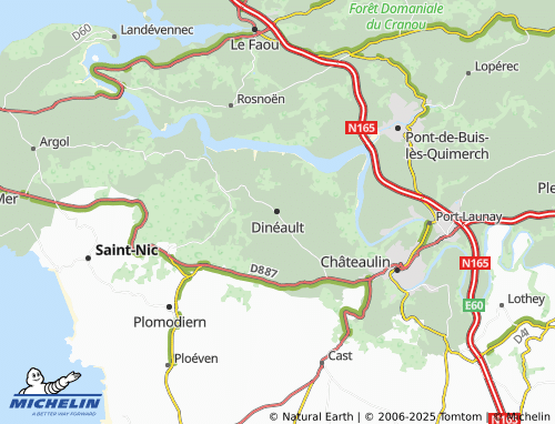 MICHELIN Dinéault map - ViaMichelin