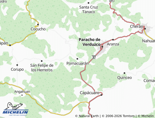 MICHELIN Pomacuarán map - ViaMichelin