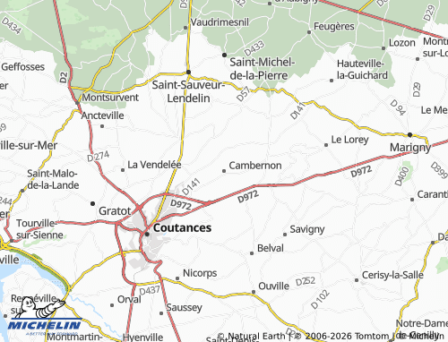 MICHELIN Cambernon map - ViaMichelin