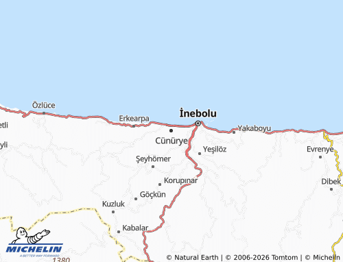 MICHELIN Cünürye map - ViaMichelin