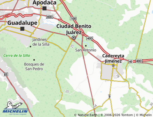 Mappa MICHELIN Valle del Roble Sector Sabino - ViaMichelin