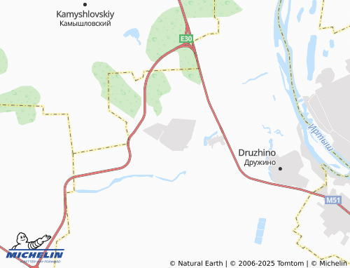 MICHELIN Severyanka ST map - ViaMichelin