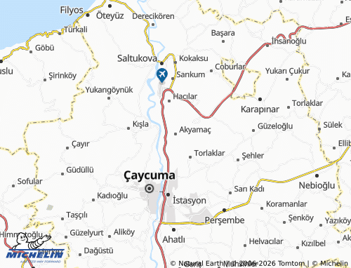 MICHELIN Akyamaç map - ViaMichelin