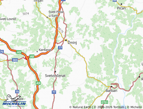 MICHELIN-Landkarte Gradišće - ViaMichelin