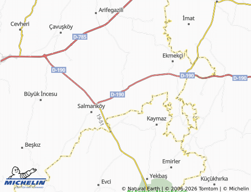 MICHELIN Gökçam map - ViaMichelin