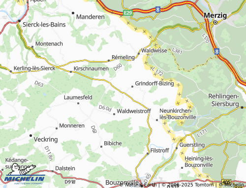 Carte MICHELIN Bizing - ViaMichelin