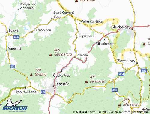 Mappa MICHELIN Písečná - ViaMichelin