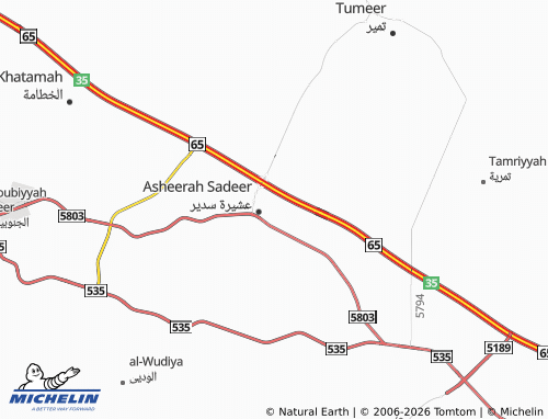 MICHELIN-Landkarte al-Jazeerah - ViaMichelin