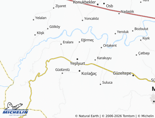 MICHELIN Yeşilyurt map - ViaMichelin