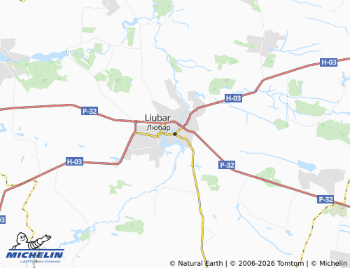 Mapa MICHELIN Liubar - ViaMichelin