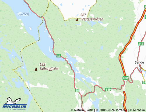 Mapa MICHELIN Bergsvannet - ViaMichelin