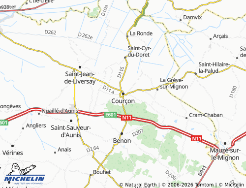 Mapa MICHELIN Courçon - ViaMichelin