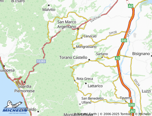 MICHELIN Cerzeto map - ViaMichelin
