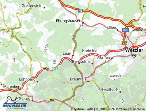 Mapa MICHELIN Leun - ViaMichelin