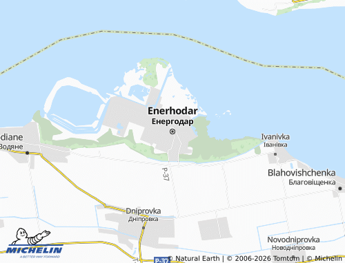 Mapa MICHELIN Enerhodar - ViaMichelin