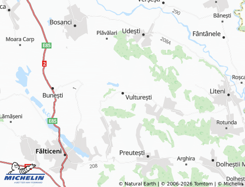 MICHELIN Vulturești map - ViaMichelin