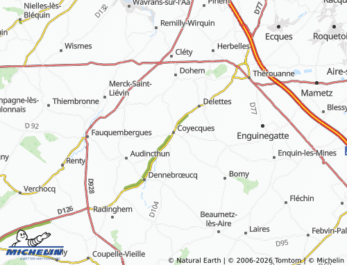 Mapa MICHELIN Coyecques - ViaMichelin