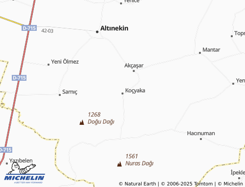 MICHELIN Koçyaka map - ViaMichelin
