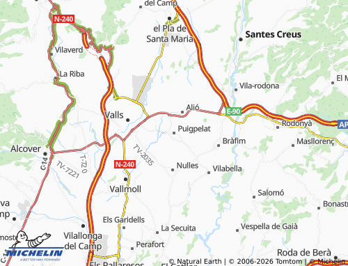 MICHELIN-Landkarte Puigpelat - ViaMichelin