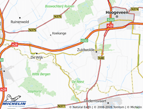 MICHELIN Veeningen map - ViaMichelin