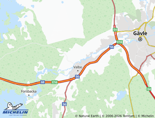 MICHELIN Östanbäck map - ViaMichelin