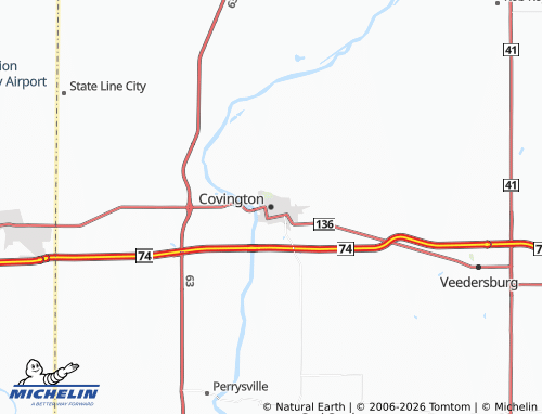 Carte MICHELIN Covington - ViaMichelin