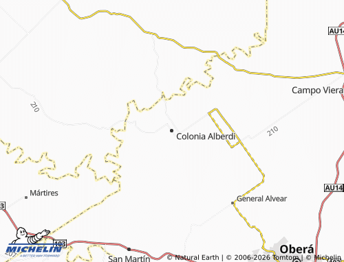 MICHELIN-Landkarte Colonia Alberdi - ViaMichelin