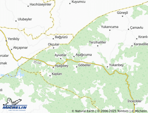 MICHELIN Aşağıcuma map - ViaMichelin