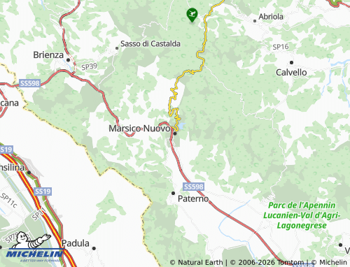 Mappa MICHELIN Marsico Nuovo - ViaMichelin