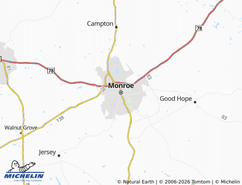 Kaart MICHELIN Monroe - ViaMichelin