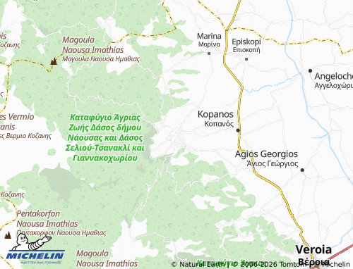 Carte MICHELIN Naousa - ViaMichelin