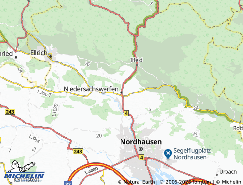 MICHELIN Niedersachswerfen map - ViaMichelin