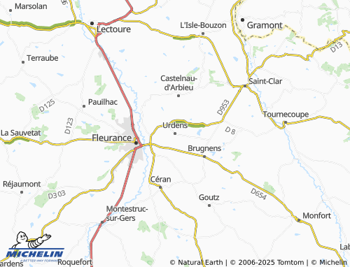MICHELIN Urdens map - ViaMichelin