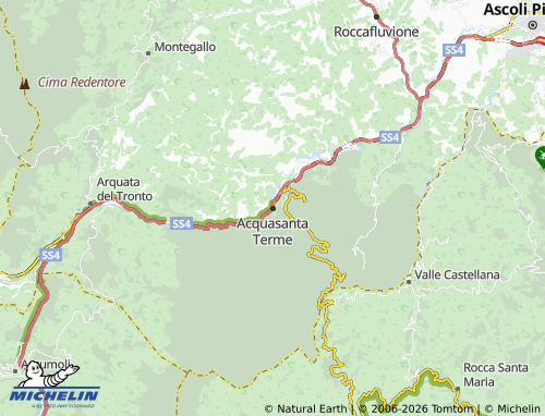 Carte MICHELIN Acquasanta Terme - ViaMichelin