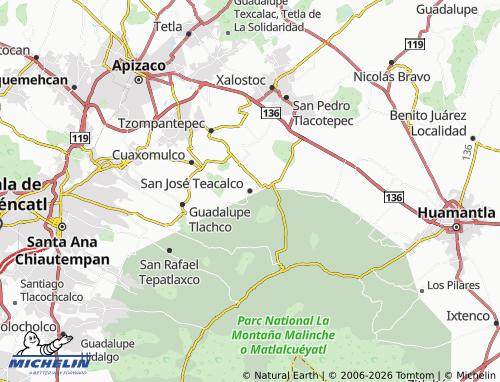 Mappa MICHELIN San José Teacalco - ViaMichelin