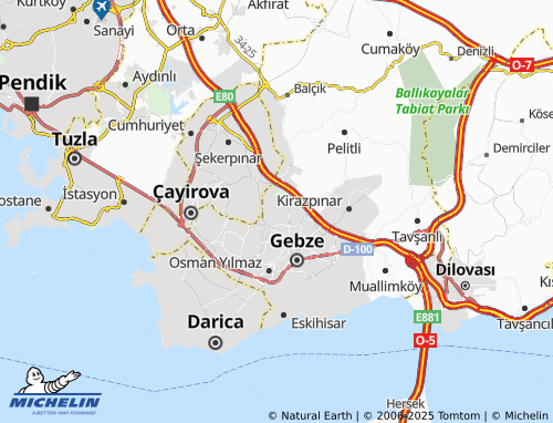 MICHELIN Gaziler map - ViaMichelin