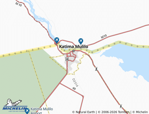 MICHELIN-Landkarte Katima Mulilo Extension 3 - ViaMichelin