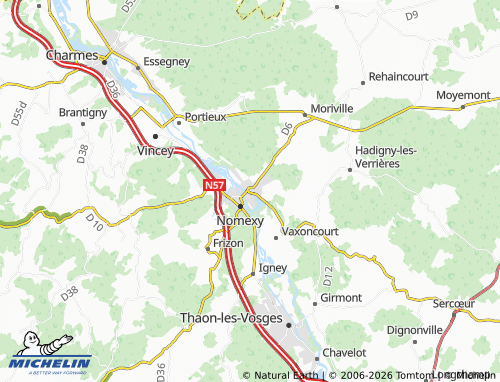 Mapa MICHELIN Châtel-sur-Moselle - ViaMichelin