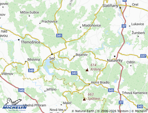 Kaart MICHELIN Bojanov - ViaMichelin