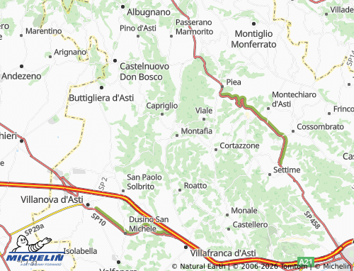 Mapa MICHELIN Montafia - ViaMichelin