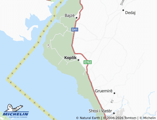 Kaart MICHELIN Koplik - ViaMichelin