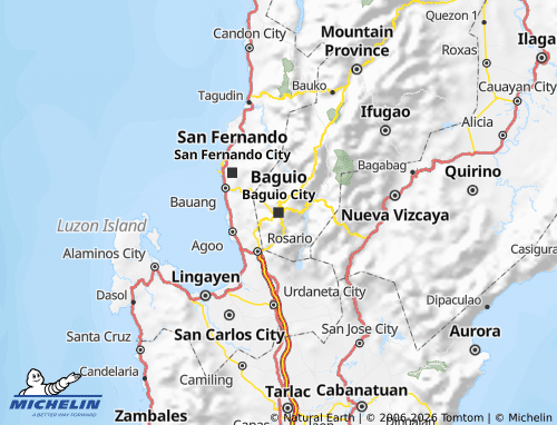 Mappa MICHELIN Cordillera Admin Region - ViaMichelin