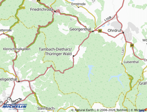 Mappa MICHELIN Tambach-Dietharz/Thüringer Wald - ViaMichelin